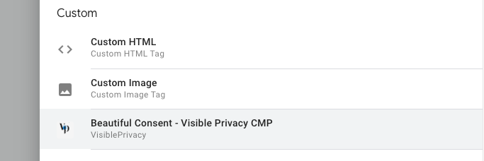 GTM Templates Section